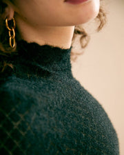 Azure | Sheer Lace Knit Festival Top