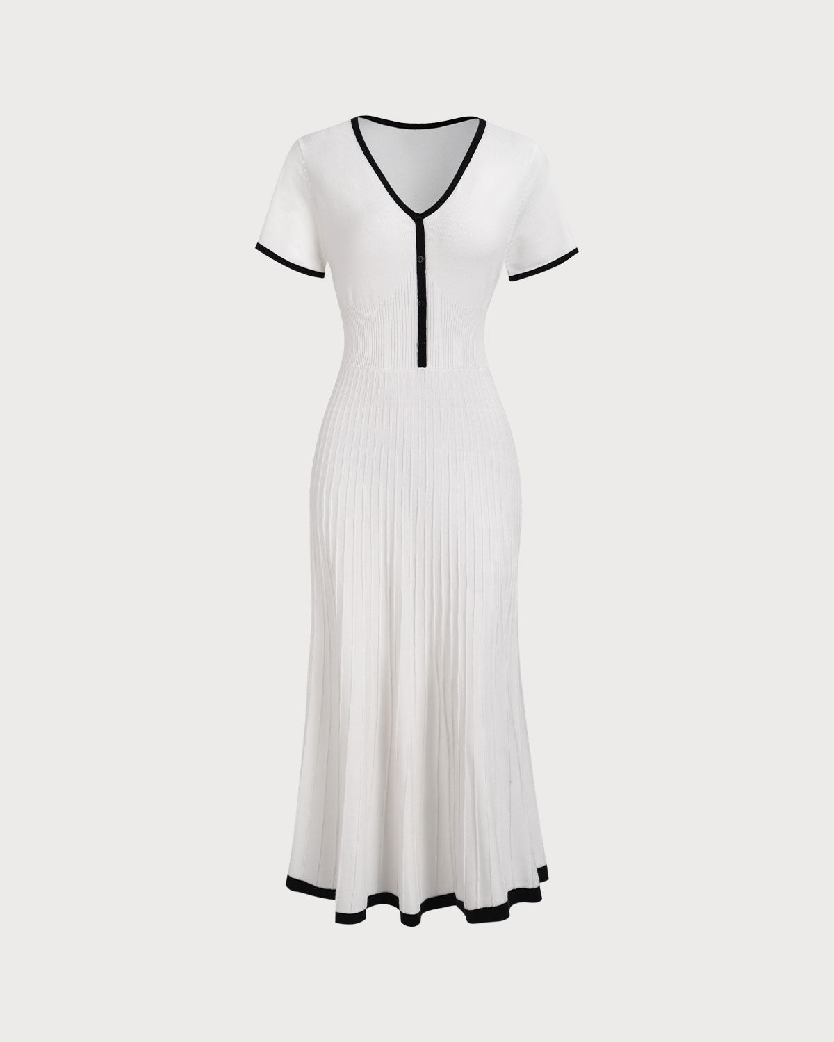Blythe | Slim Fit Contrasting Ladies Day Sweater Midi Dress