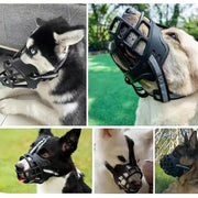 Breathable Polyester Dog Muzzle with Adjustable Straps – Ideal for Outdoor Walks