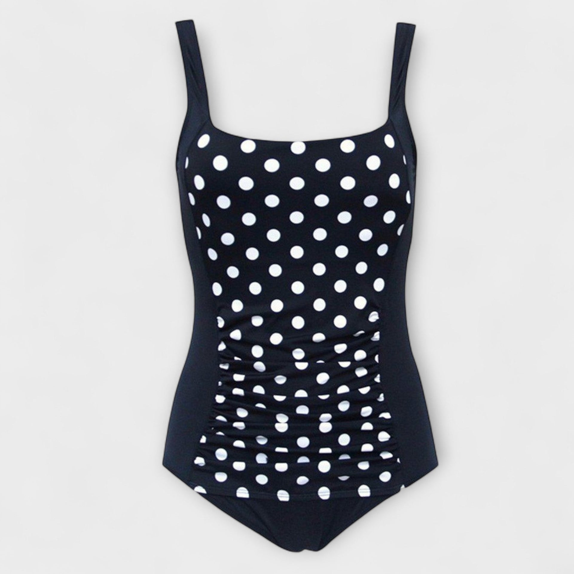Brinley | Retro Square Neck Padded One-Piece Swimsuit
