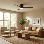Brooklyn Nordic Wooden Ceiling Fan with Integrated Light – Ideal for Living Room or Bedroom