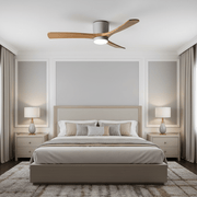 Brooklyn Nordic Wooden Ceiling Fan with Integrated Light – Ideal for Living Room or Bedroom