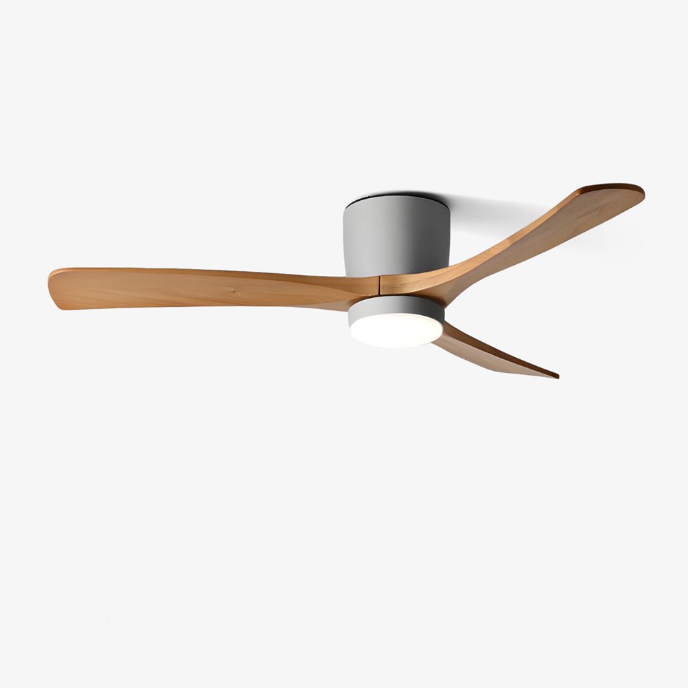 Brooklyn Nordic Wooden Ceiling Fan with Integrated Light – Ideal for Living Room or Bedroom