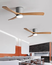 Brooklyn Nordic Wooden Ceiling Fan with Integrated Light – Ideal for Living Room or Bedroom