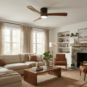 Brooklyn Nordic Wooden Ceiling Fan with Integrated Light – Ideal for Living Room or Bedroom