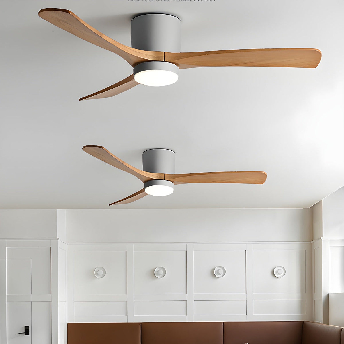 Brooklyn Nordic Wooden Ceiling Fan with Integrated Light – Ideal for Living Room or Bedroom