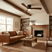 Brooklyn Nordic Wooden Ceiling Fan with Integrated Light – Ideal for Living Room or Bedroom