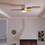 Brooklyn Nordic Wooden Ceiling Fan with Integrated Light – Ideal for Living Room or Bedroom