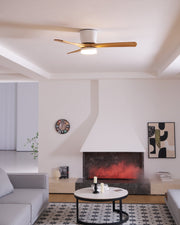 Brooklyn Nordic Wooden Ceiling Fan with Integrated Light – Ideal for Living Room or Bedroom