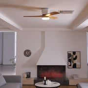 Brooklyn Nordic Wooden Ceiling Fan with Integrated Light – Ideal for Living Room or Bedroom