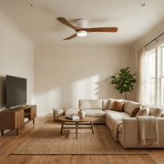 Brooklyn Nordic Wooden Ceiling Fan with Integrated Light – Ideal for Living Room or Bedroom