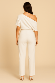 Cadence | Asymmetrical Neckline Tailored Jumpsuit