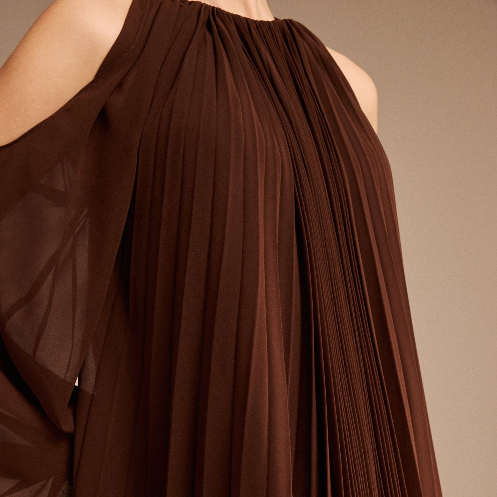 Camille | Pleated Poet Shoulder Mother of the Bride Dress