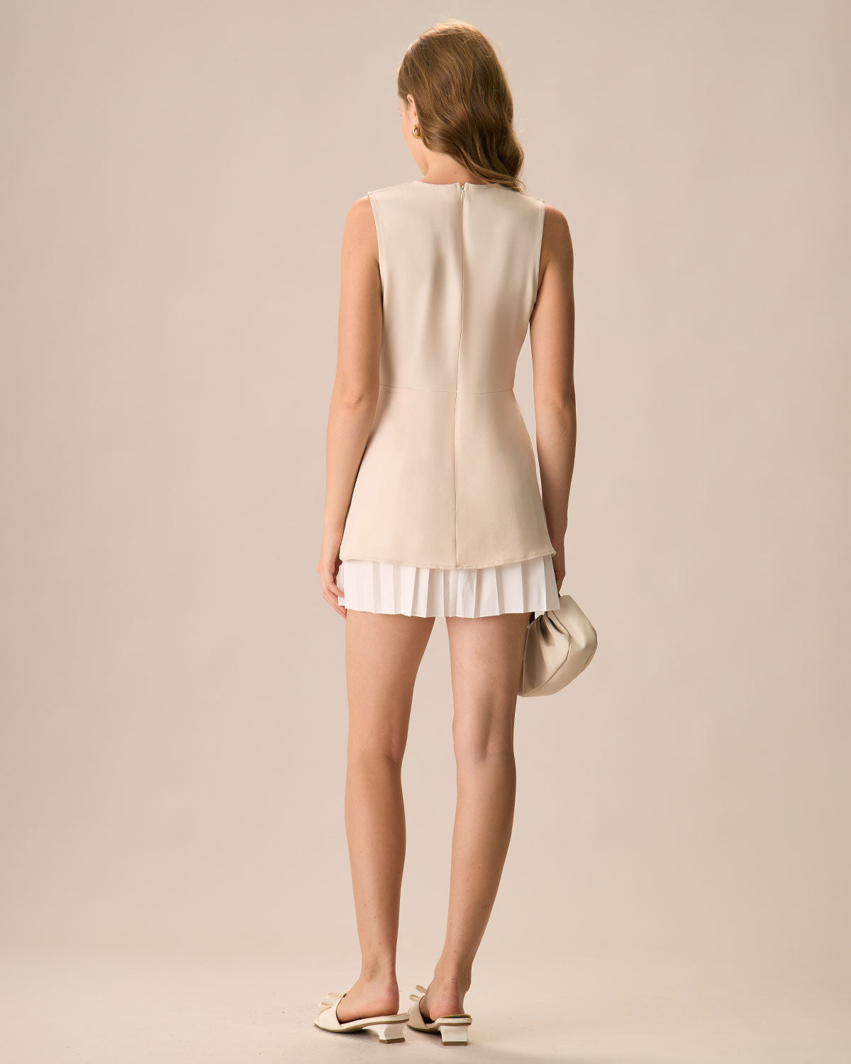 Camille | Pleated Spliced Fit Summer Mini Dress