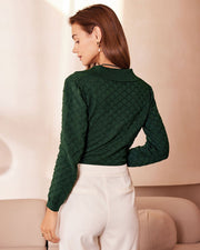 Celia | Relaxed Fit Ribbed Knit Holiday Top