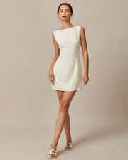 Chanel | Sleeveless Backless Bowknot Mini Dress
