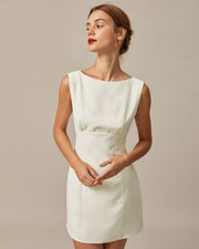Chanel | Sleeveless Backless Bowknot Mini Dress