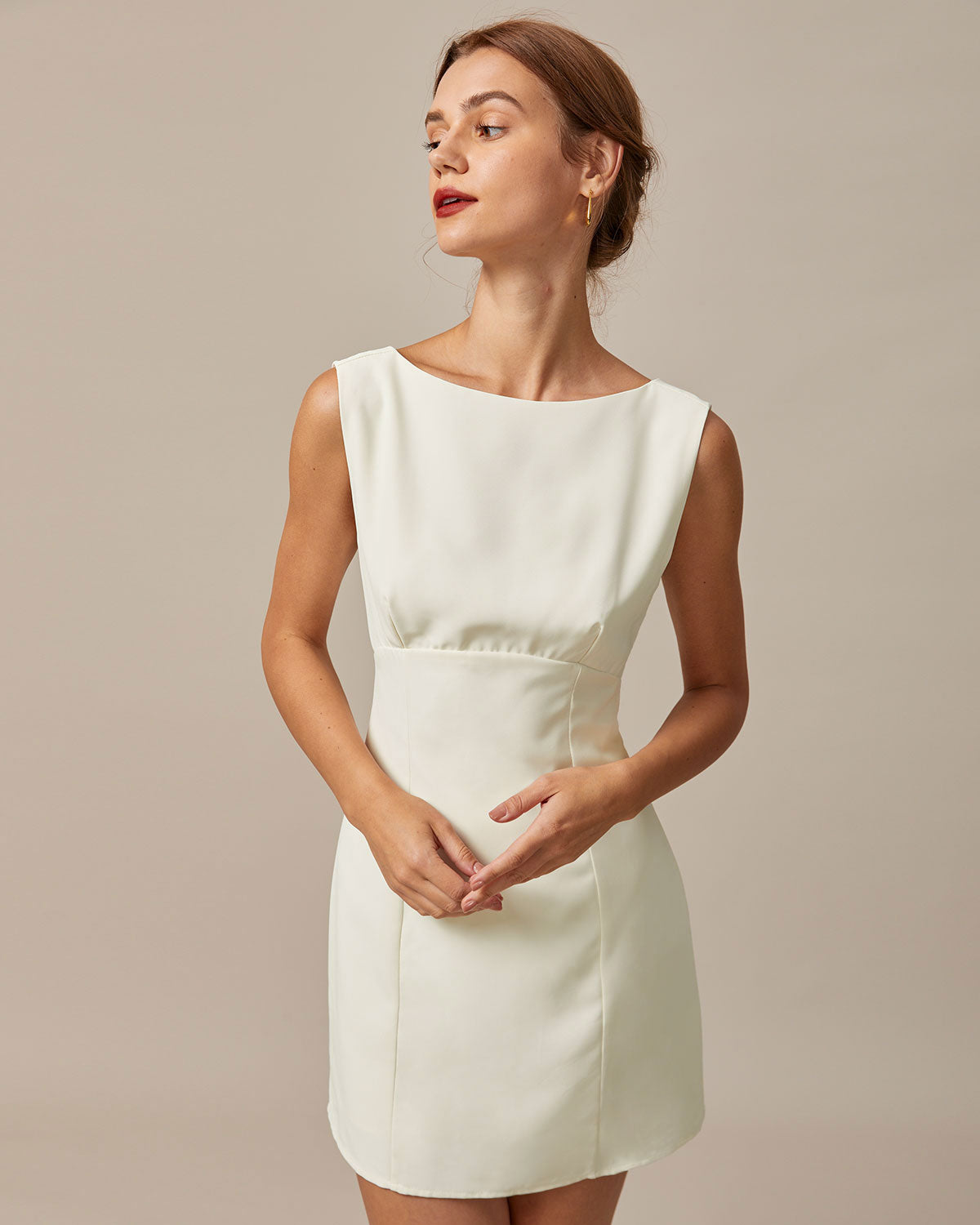 Chanel | Sleeveless Backless Bowknot Mini Dress
