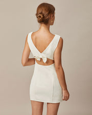 Chanel | Sleeveless Backless Bowknot Mini Dress