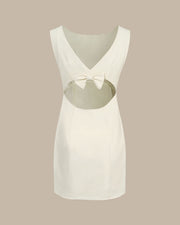 Chanel | Sleeveless Backless Bowknot Mini Dress