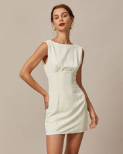 Chanel | Sleeveless Backless Bowknot Mini Dress