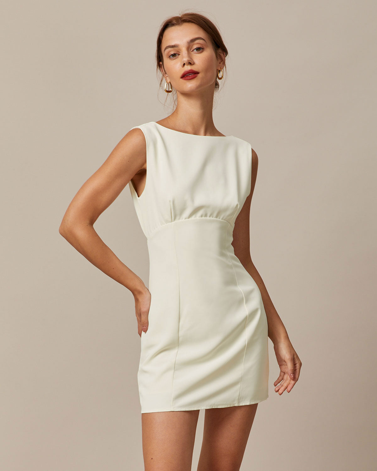 Chanel | Sleeveless Backless Bowknot Mini Dress