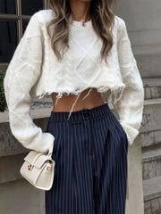 Charlotte | Pleated Pinstripe Wide-Leg Palazzo Trousers