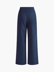 Charlotte | Pleated Pinstripe Wide-Leg Palazzo Trousers