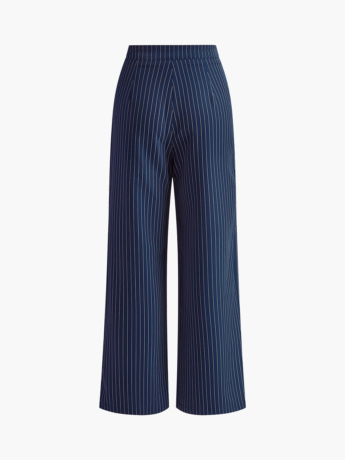 Charlotte | Pleated Pinstripe Wide-Leg Palazzo Trousers
