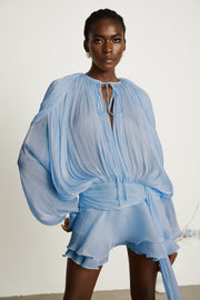 Claudia | Pleated Ruffled Mini Summer Dress