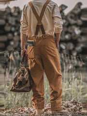 Claudia | Slim Fit Straight Leg Cotton Overalls