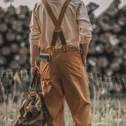 Claudia | Slim Fit Straight Leg Cotton Overalls