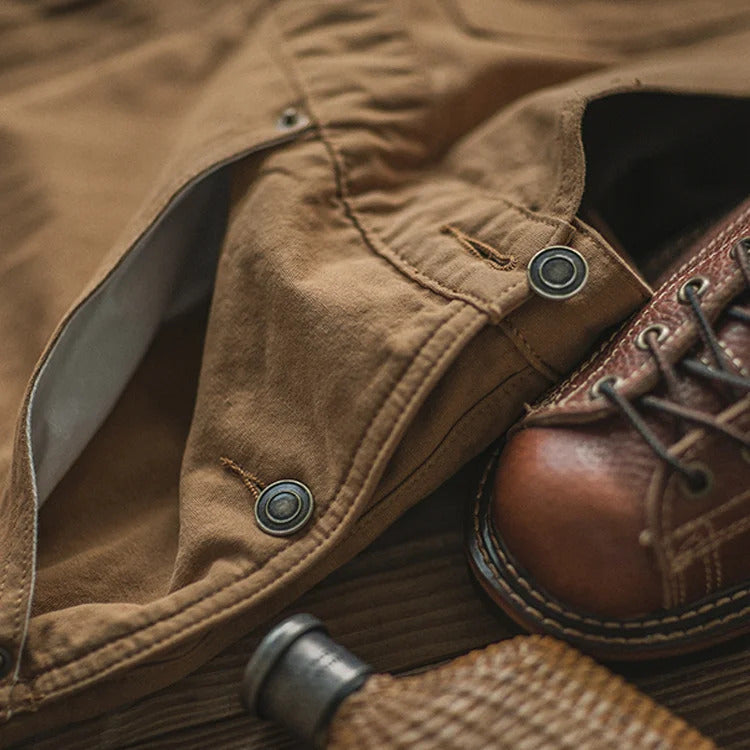 Claudia | Slim Fit Straight Leg Cotton Overalls