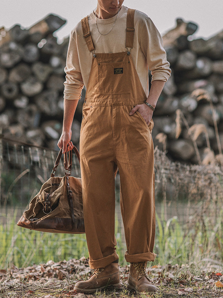 Claudia | Slim Fit Straight Leg Cotton Overalls