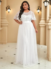 Cleo | A-Line Ruffle Sleeve Prom Dress