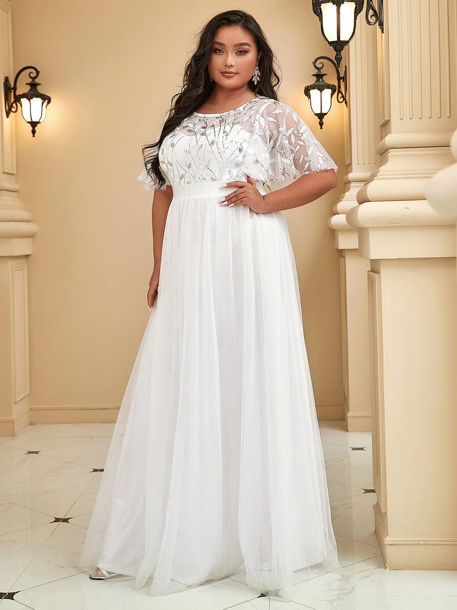Cleo | A-Line Ruffle Sleeve Prom Dress