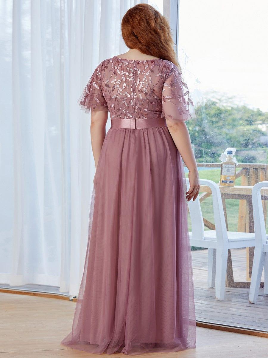 Cleo | A-Line Ruffle Sleeve Prom Dress