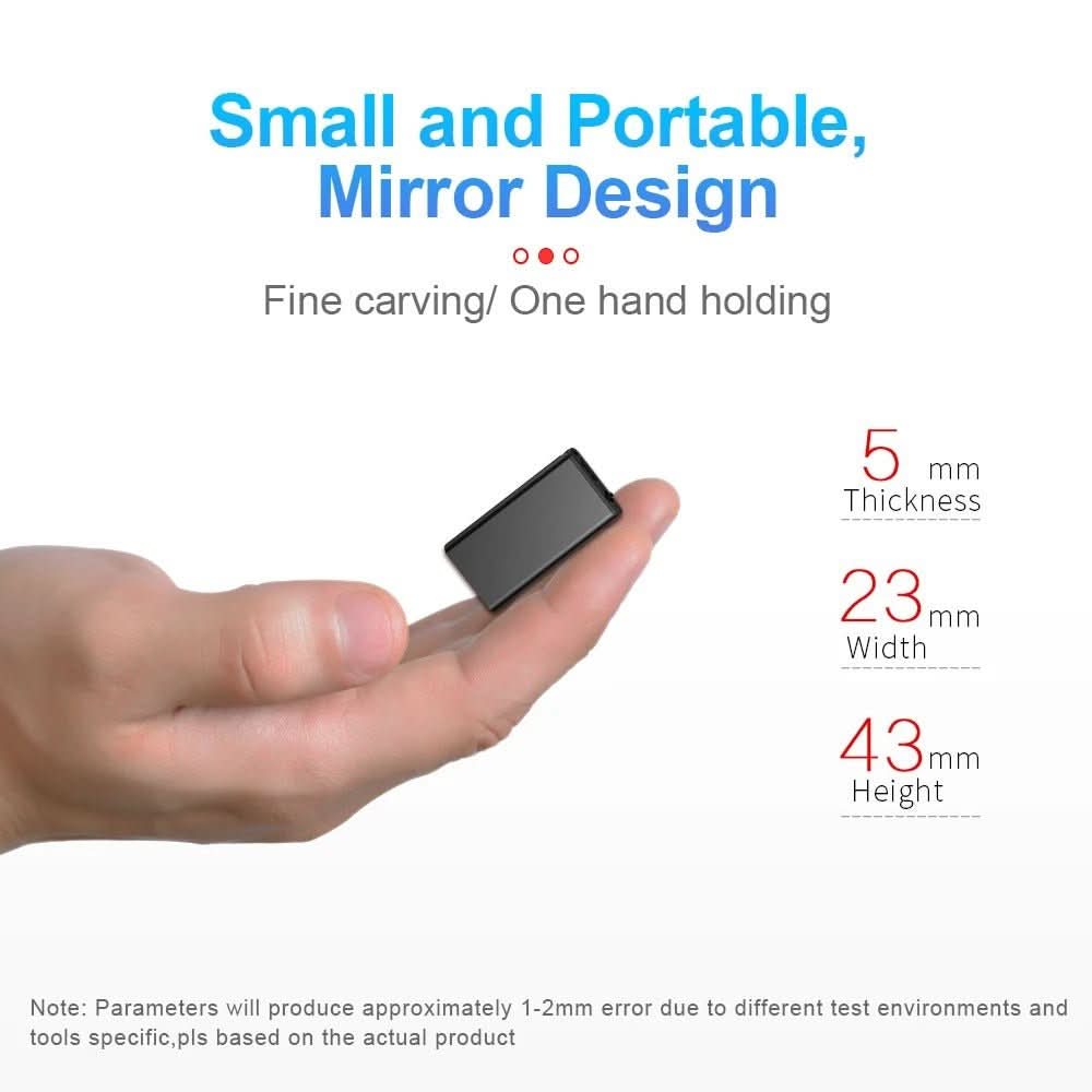Compact Lightweight Dictation Device with Voice Activation – Ideal for On-the-Go Recording