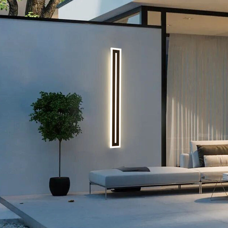 Contemporary Metal Outdoor Wall Sconce with Linear Design – Ideal for Exterior Walls by Eastmont