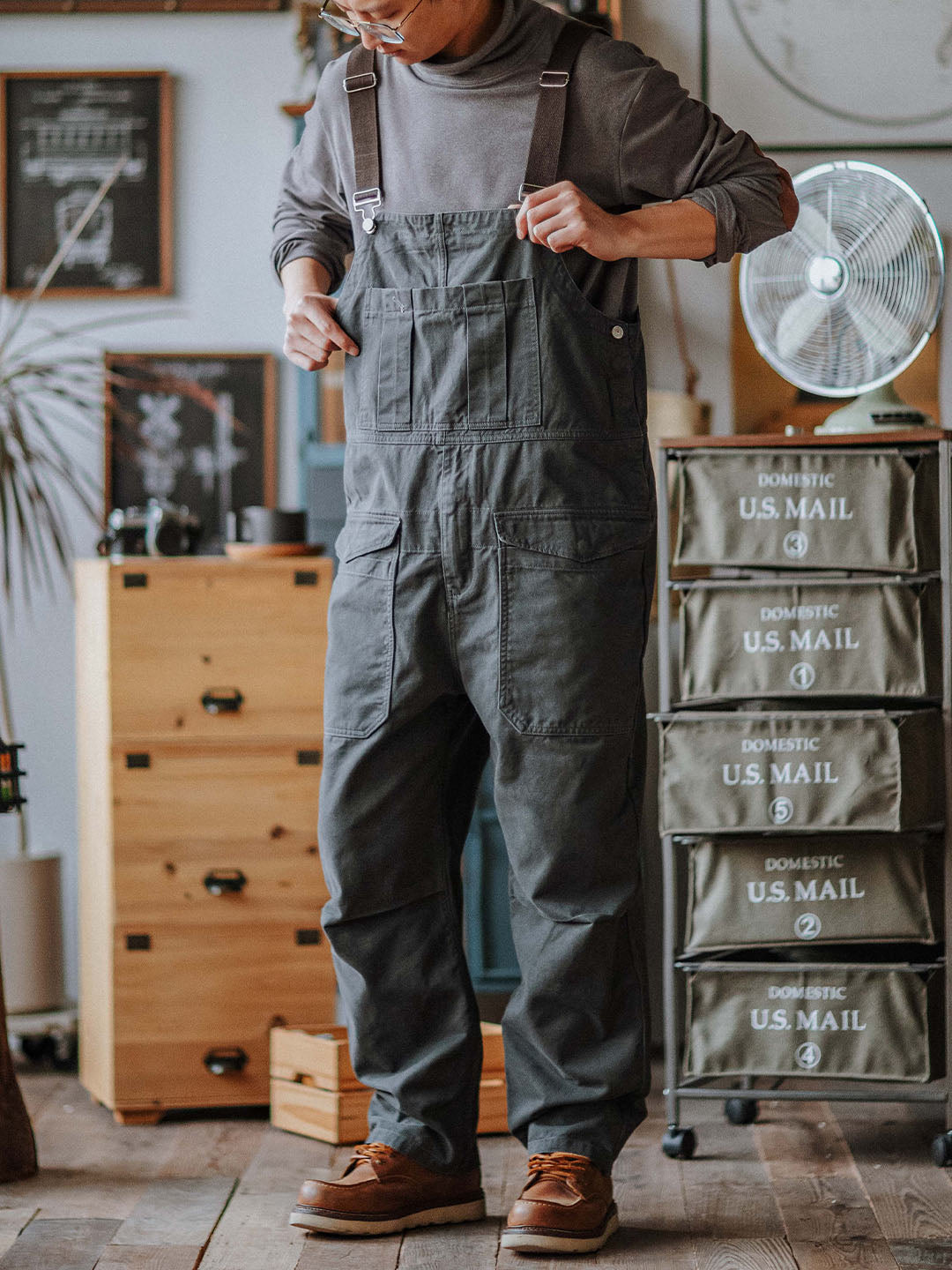 Cosima | Relaxed Fit Cotton Bib Overalls