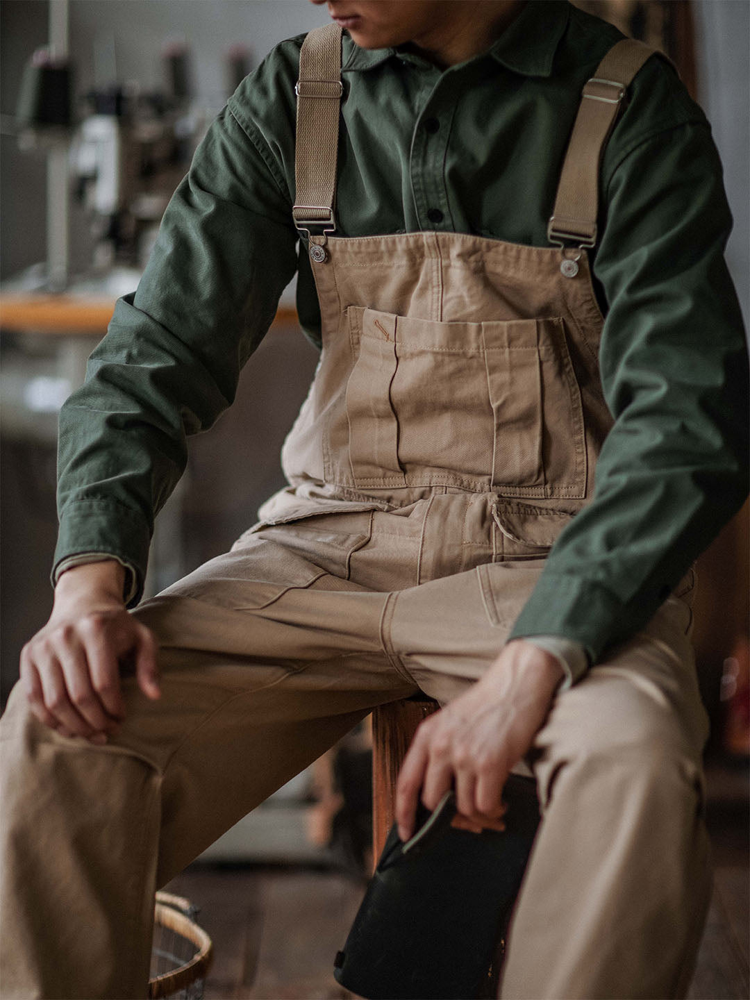 Cosima | Relaxed Fit Cotton Bib Overalls