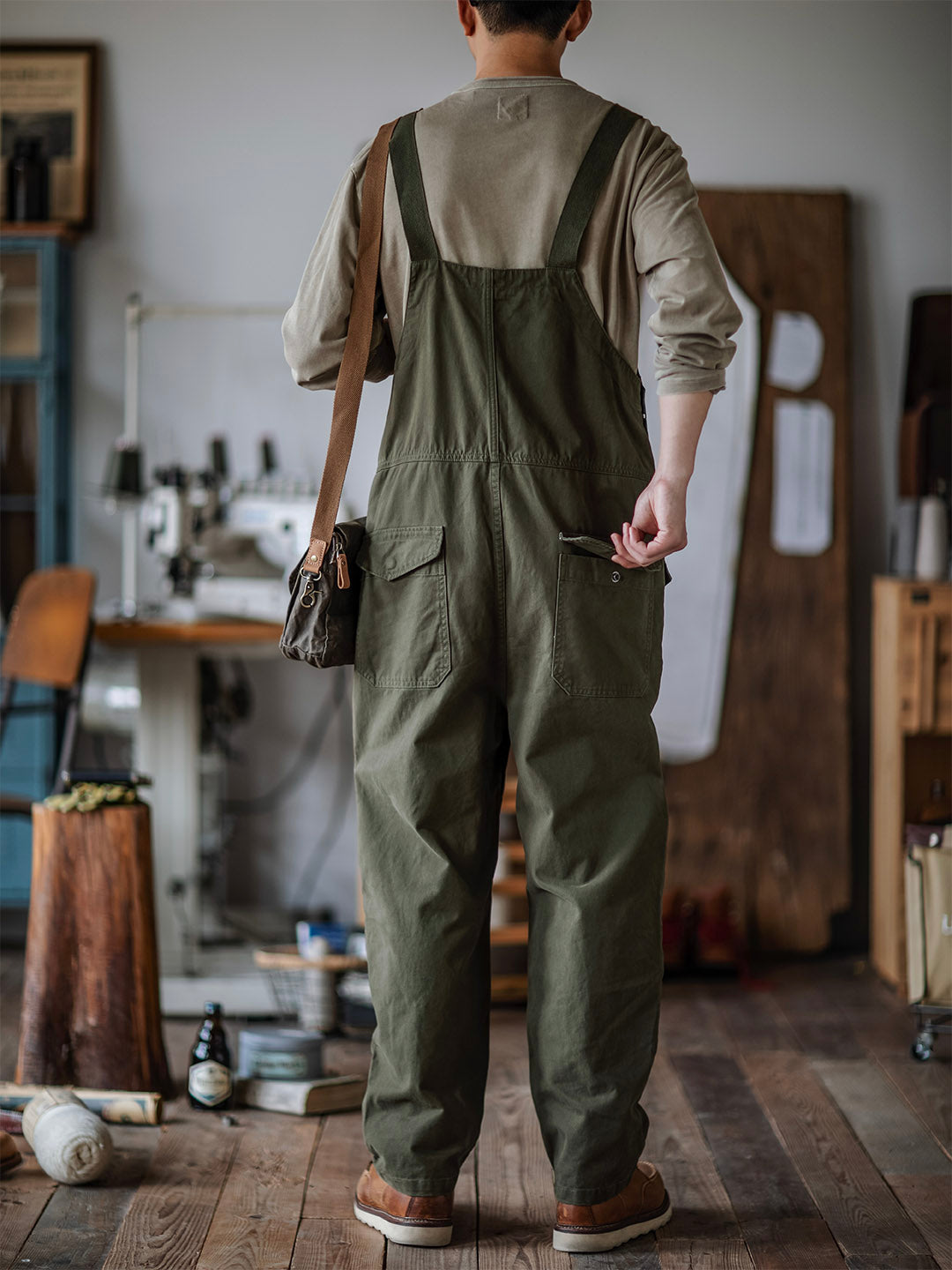 Cosima | Relaxed Fit Cotton Bib Overalls