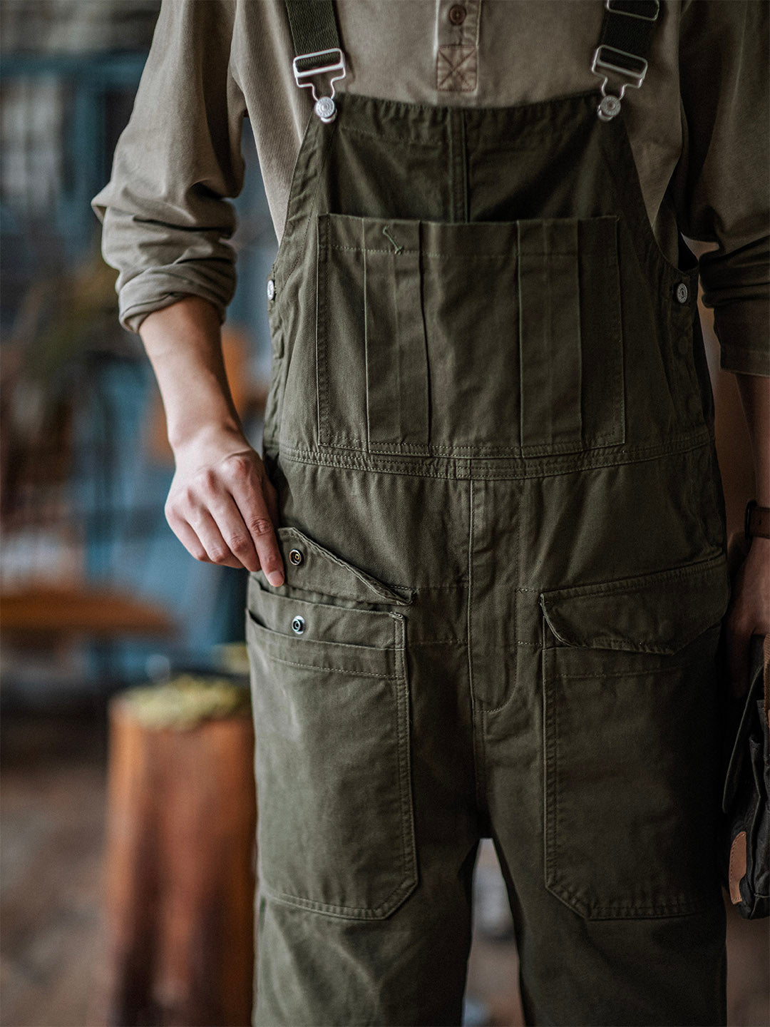 Cosima | Relaxed Fit Cotton Bib Overalls
