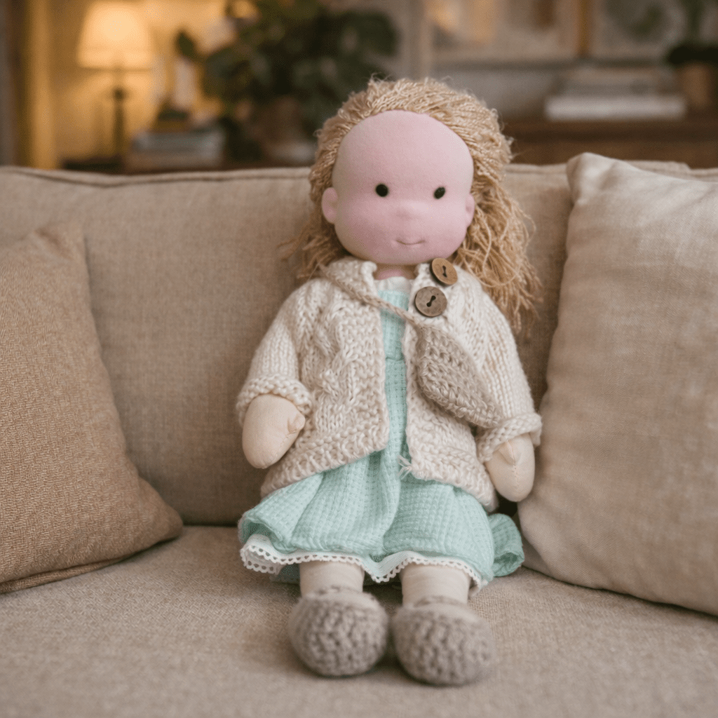 Cotton Waldorf Doll with Soft Plush Body – Ideal for Creative Play and Imaginative Toys