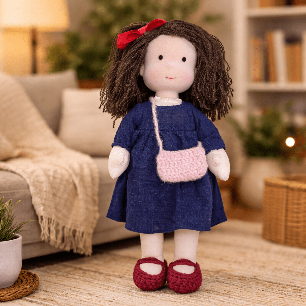 Cotton Waldorf Doll with Soft Plush Body – Ideal for Creative Play and Imaginative Toys
