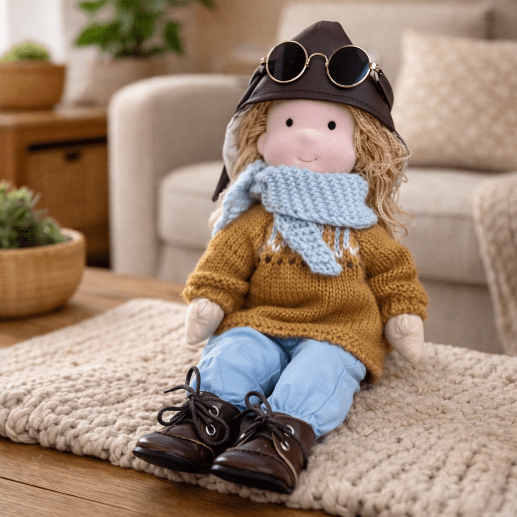 Cotton Waldorf Doll with Soft Plush Body – Ideal for Creative Play and Imaginative Toys