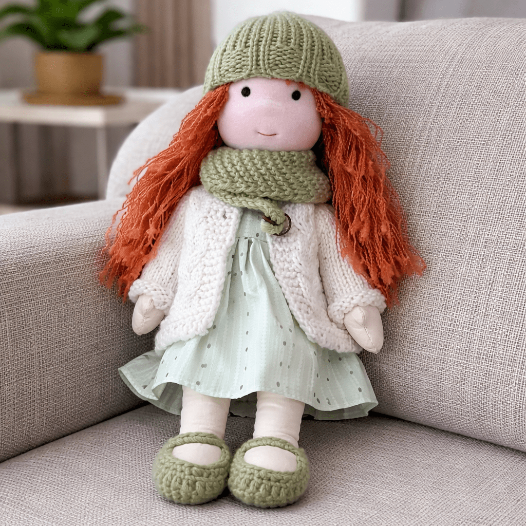 Cotton Waldorf Doll with Soft Plush Body – Ideal for Creative Play and Imaginative Toys