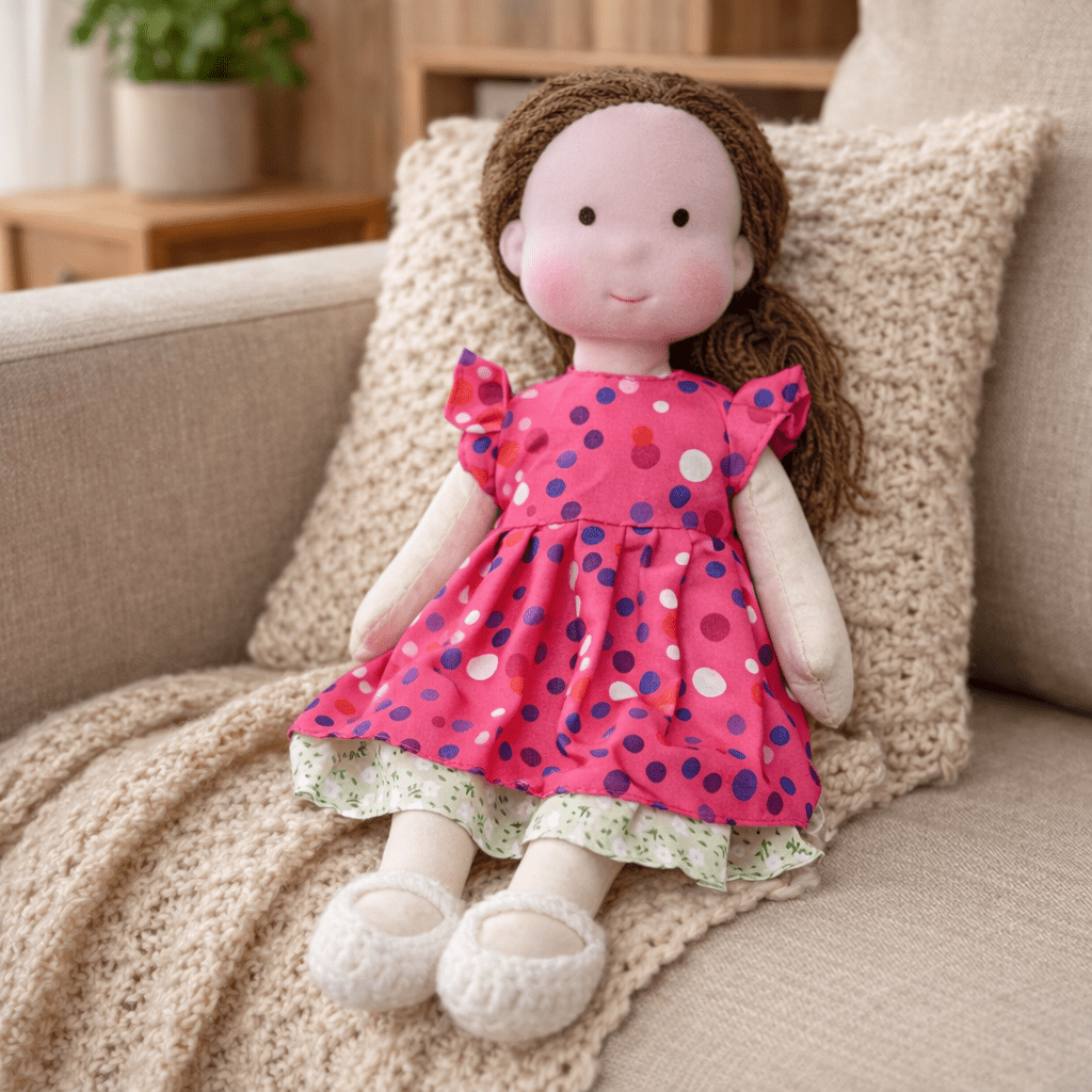 Cotton Waldorf Doll with Soft Plush Body – Ideal for Creative Play and Imaginative Toys