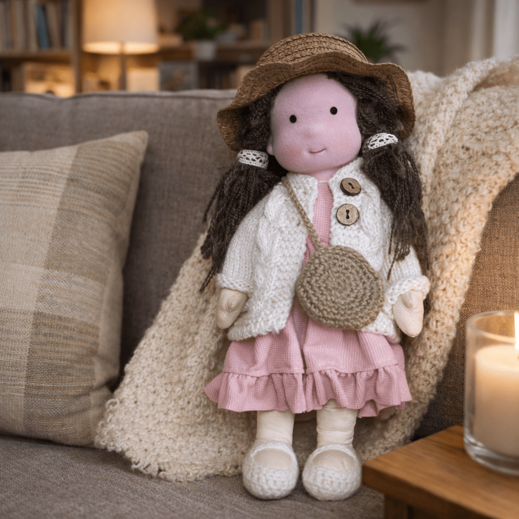 Cotton Waldorf Doll with Soft Plush Body – Ideal for Creative Play and Imaginative Toys