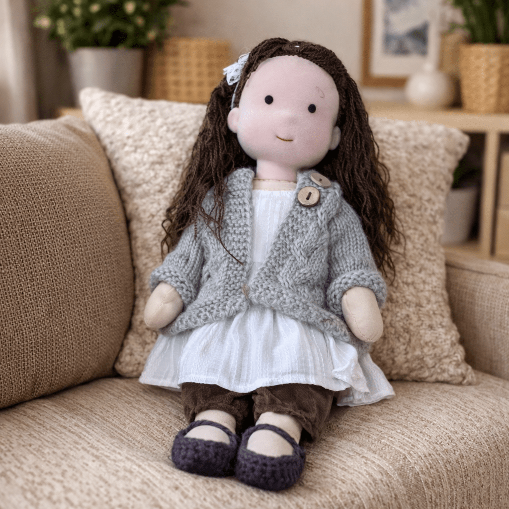 Cotton Waldorf Doll with Soft Plush Body – Ideal for Creative Play and Imaginative Toys